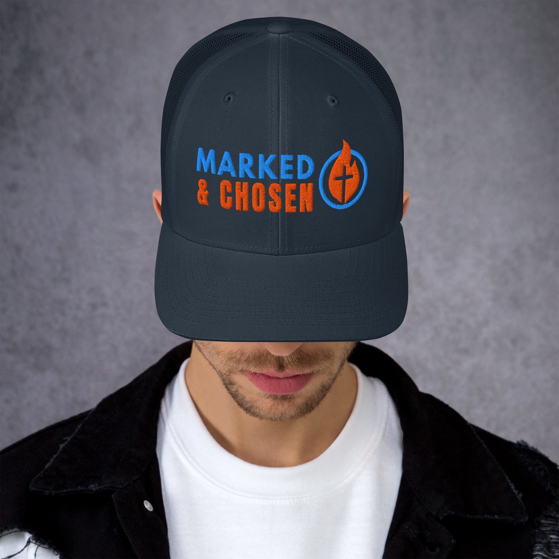 Marked & Chosen Trucker Cap - Navy - Front View