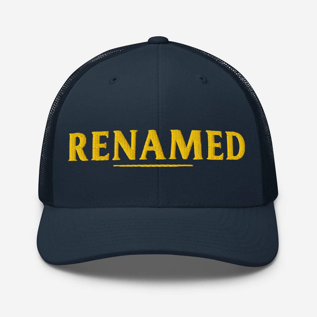 Renamed Trucker Cap - Navy - Front View