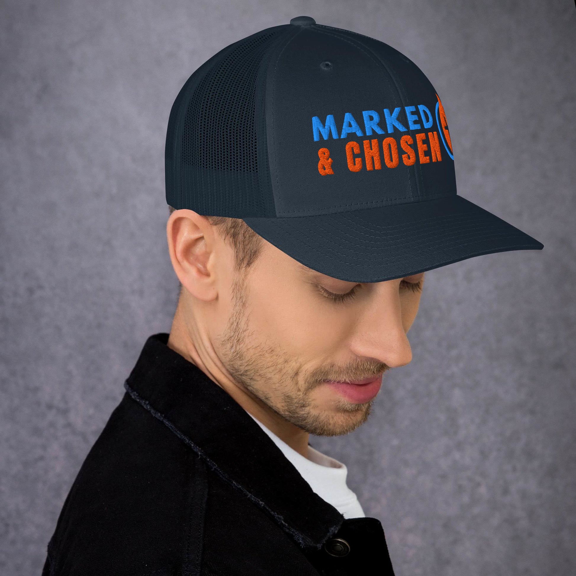 Marked & Chosen Trucker Cap - Navy - Right Side View