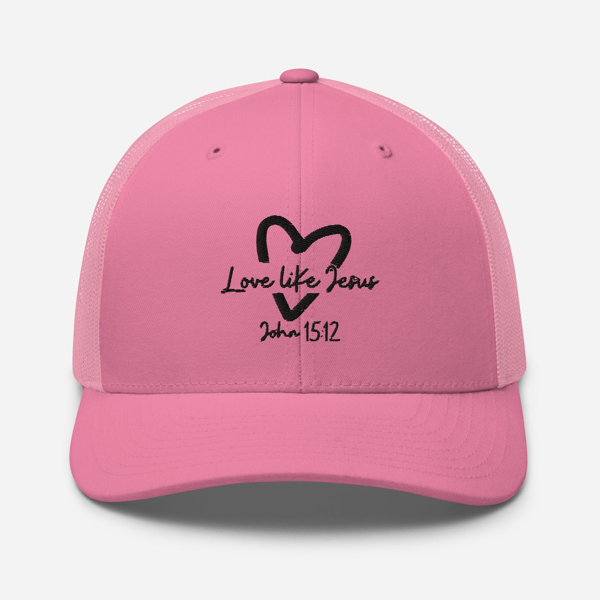 Love Like Jesus Trucker Cap - Pink - Front View