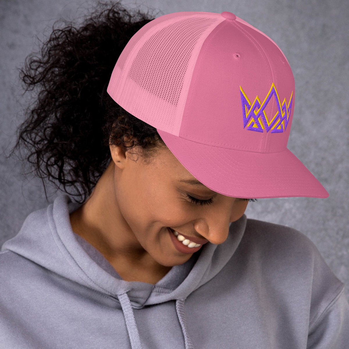 Royalty Trucker Cap - Pink - Right Side View