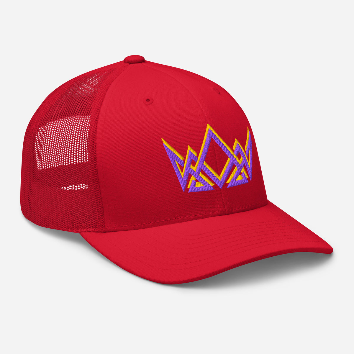 Royalty Trucker Cap - Red - Right Front View