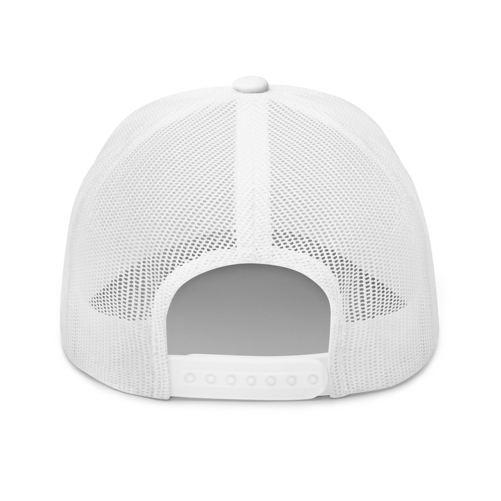 Marked by Stripes Trucker Cap - White - Back View