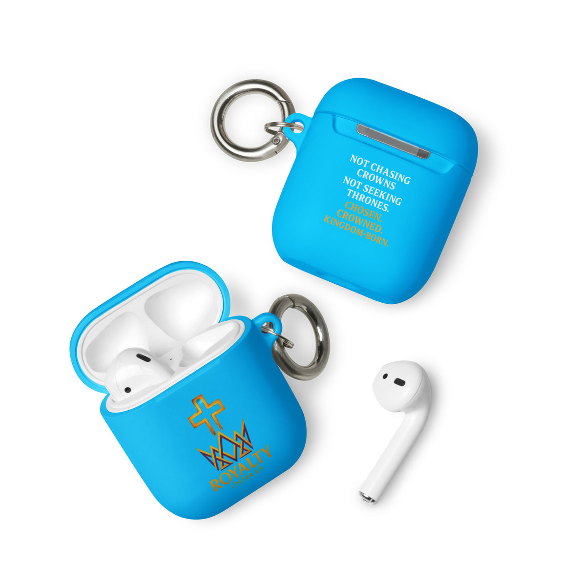 Royalty AirPods Case - Blue - Front View