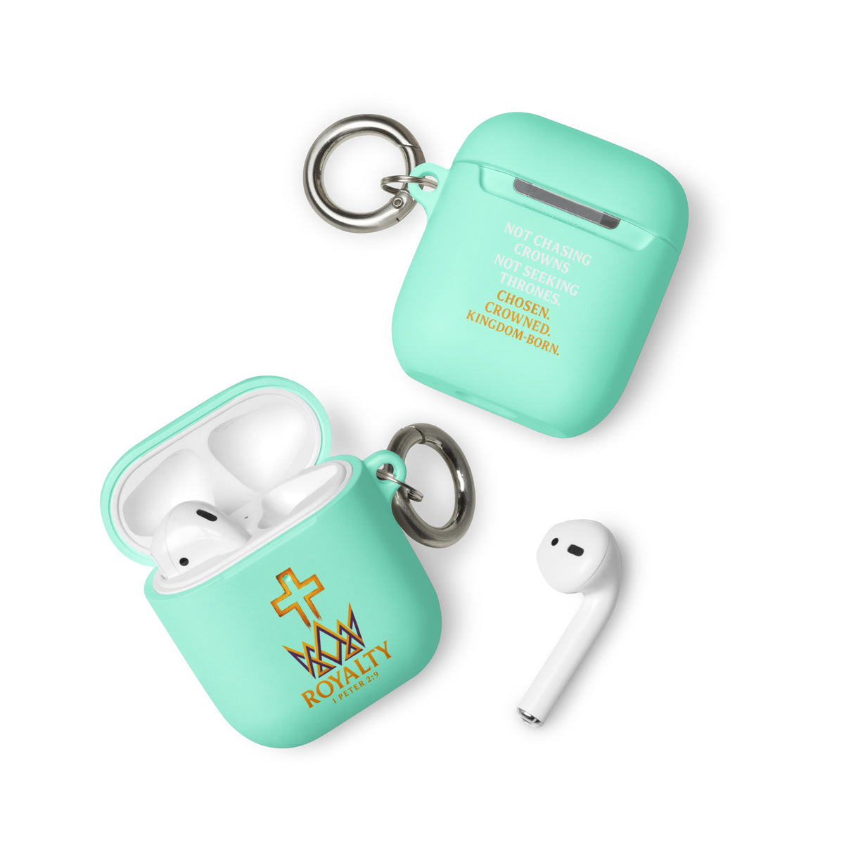 Royalty AirPods Case - Mint - Front View