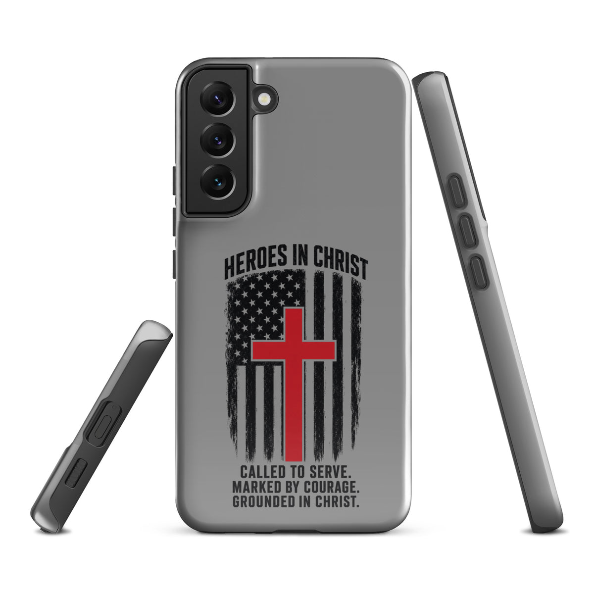 Heroes in Christ Fire & Rescue Tough Samsung Galaxy Case - Samsung Galaxy S22 Plus - Front View