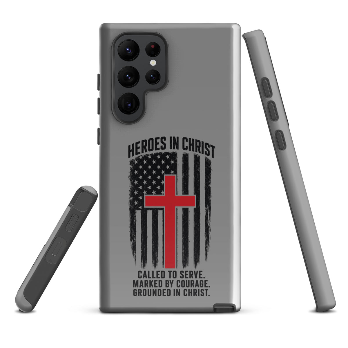 Heroes in Christ Fire & Rescue Tough Samsung Galaxy Case - Samsung Galaxy S22 Ultra - Front View