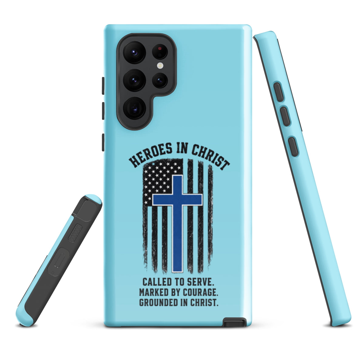 Heroes in Christ Police Samsung Galaxy Tough Case - Samsung Galaxy S22 Ultra - Front View