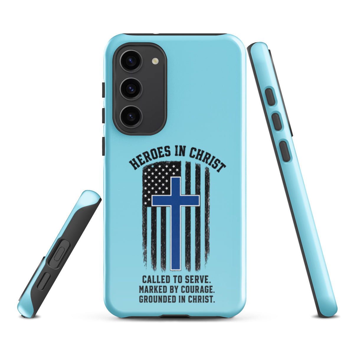 Heroes in Christ Police Samsung Galaxy Tough Case - Samsung Galaxy S23 Plus - Front View