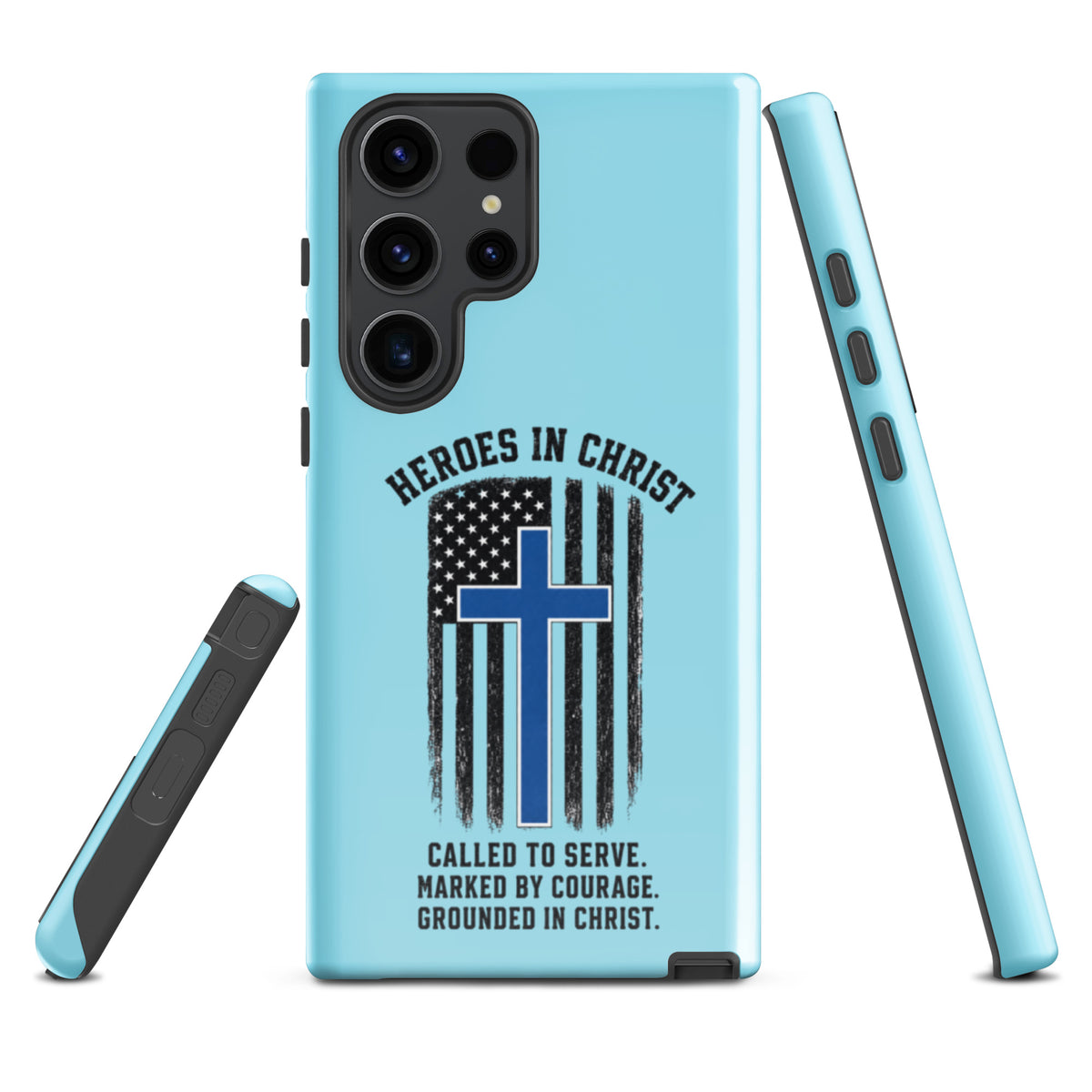 Heroes in Christ Police Samsung Galaxy Tough Case - Samsung Galaxy S23 Ultra - Front View