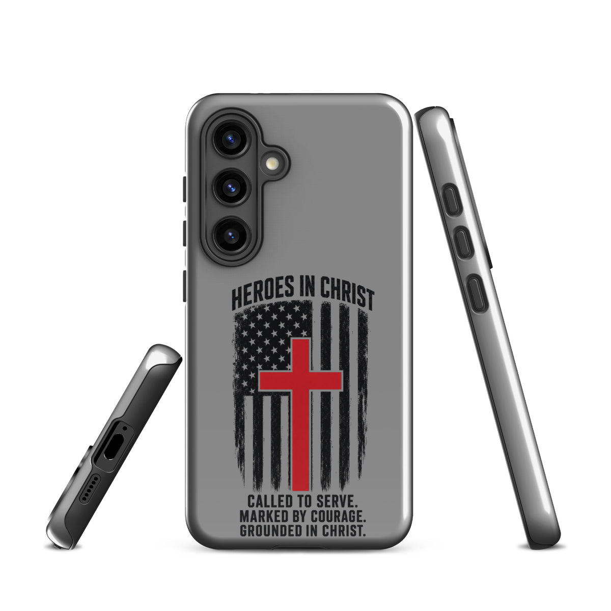 Heroes in Christ Fire & Rescue Tough Samsung Galaxy Case - Samsung Galaxy S24 - Front View