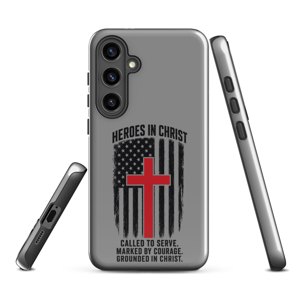 Heroes in Christ Fire & Rescue Tough Samsung Galaxy Case - Samsung Galaxy S24 Plus - Front View