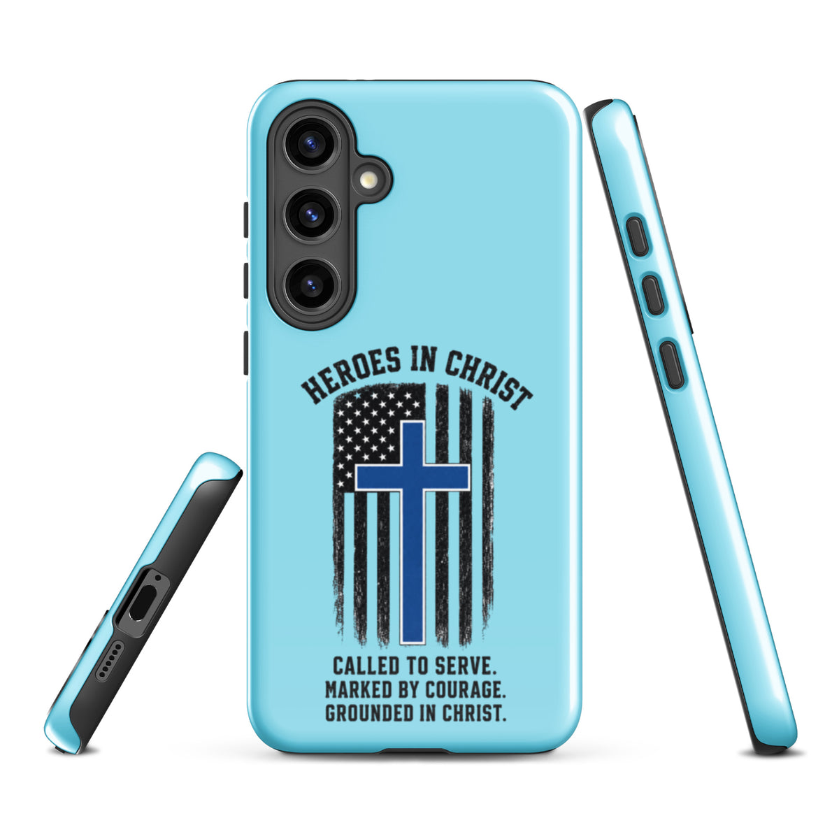 Heroes in Christ Police Samsung Galaxy Tough Case - Samsung Galaxy S24 Plus - Front View