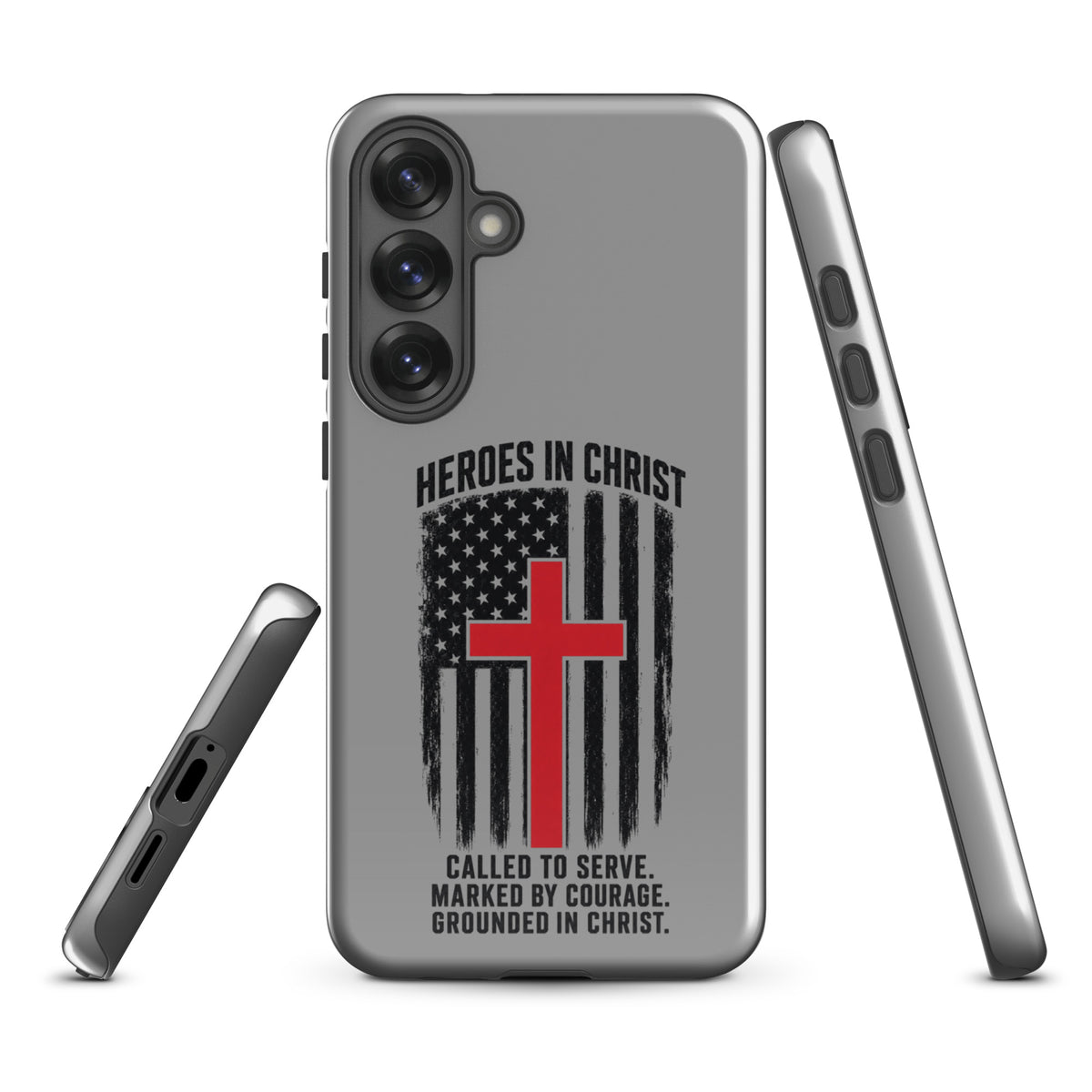 Heroes in Christ Fire & Rescue Tough Samsung Galaxy Case - Samsung Galaxy S25 Plus - Front View