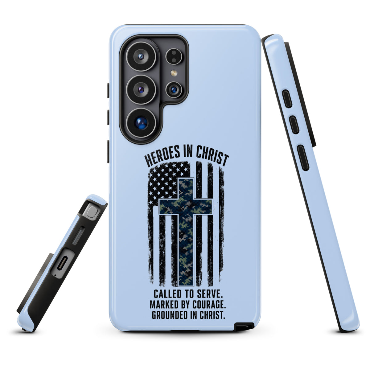 Heroes in Christ Navy Camo Samsung Tough Case - Samsung Galaxy S26 Ultra - Front View