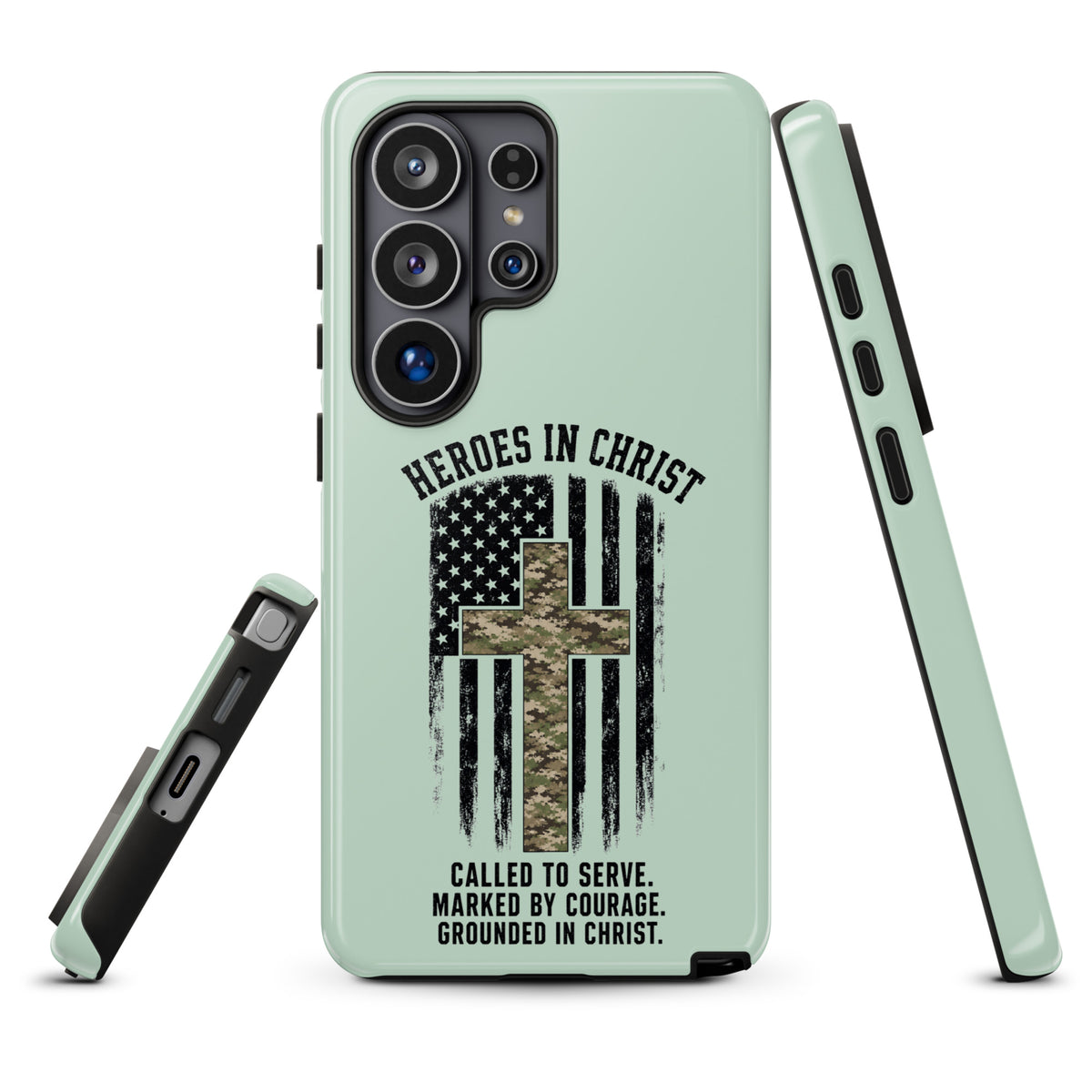 Heroes in Christ Army & Air Force Camo Samsung Tough Case - Samsung Galaxy S26 Ultra - Front View