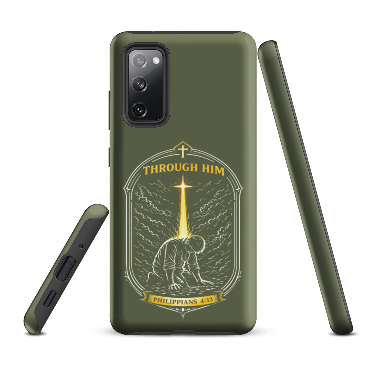 Through Him Men's Samsung Tough Case - Samsung Galaxy S20 FE - Front View