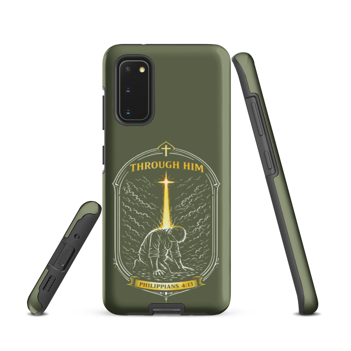 Through Him Men's Samsung Tough Case - Samsung Galaxy S20 - Front View