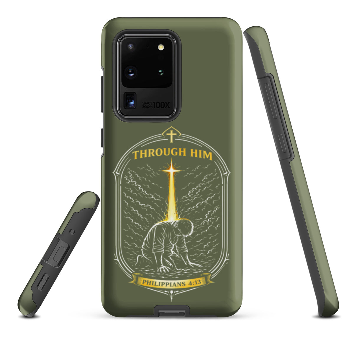 Through Him Men's Samsung Tough Case - Samsung Galaxy S20 Ultra - Front View