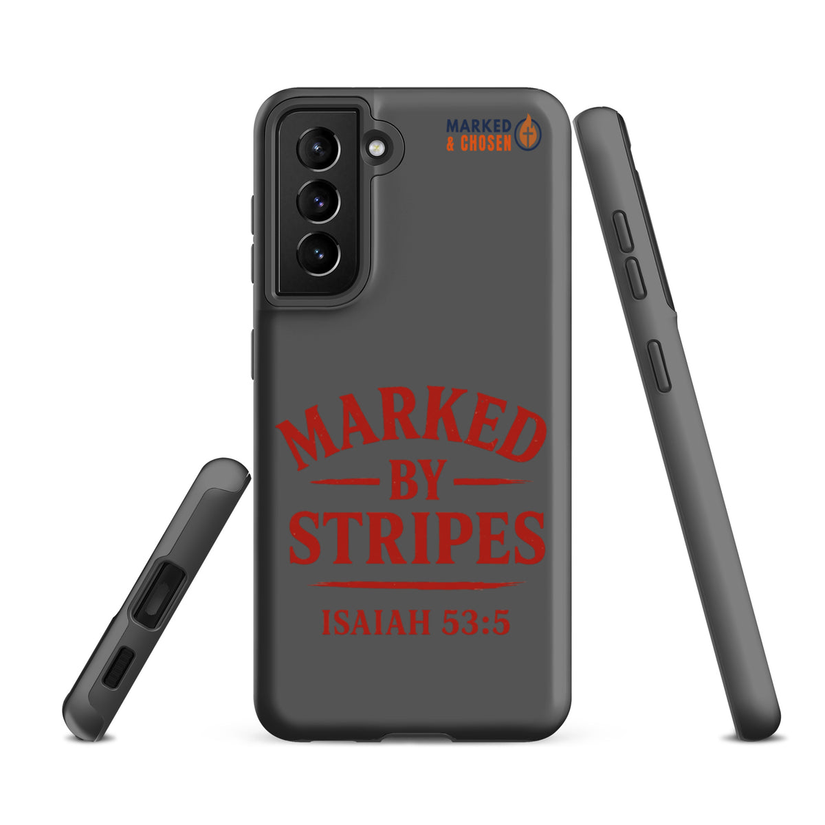 Marked by Stripes Samsung Galaxy Tough Case - Samsung Galaxy S21 FE - Front View