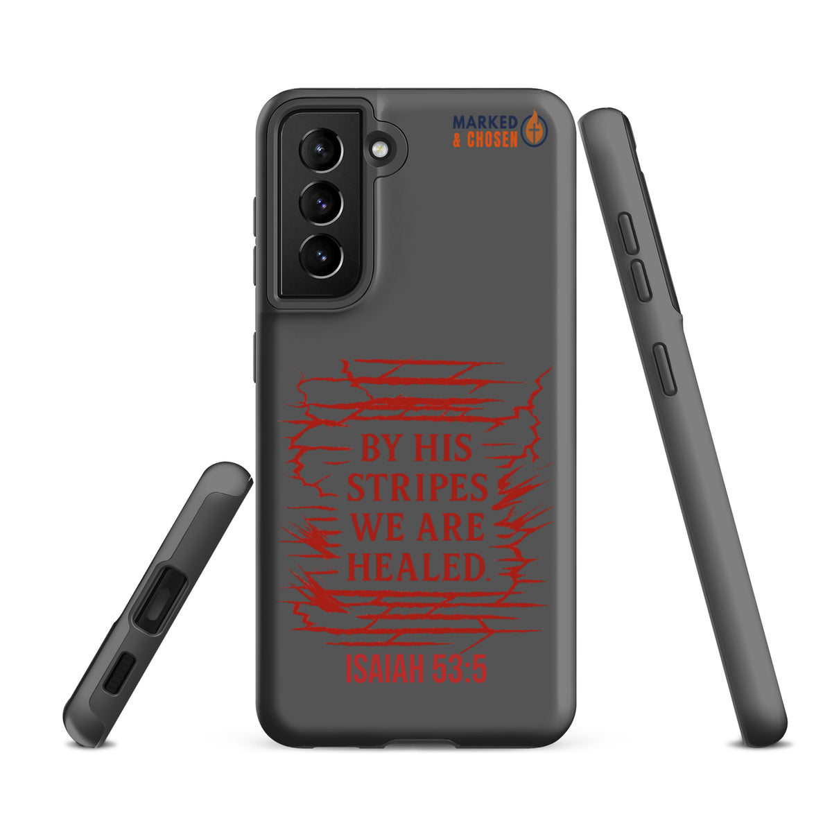 By His Stripes Samsung Galaxy Tough Case - Samsung Galaxy S21 FE - Front View