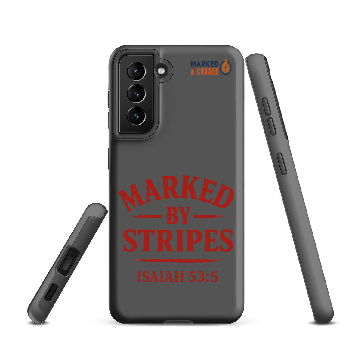 Marked by Stripes Samsung Galaxy Tough Case - Samsung Galaxy S21 - Front View