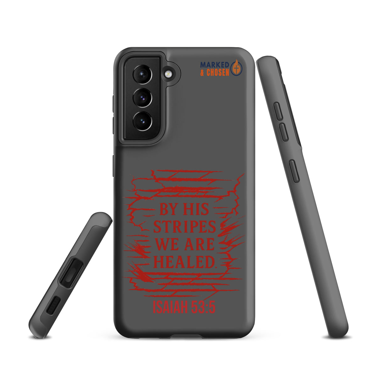 By His Stripes Samsung Galaxy Tough Case - Samsung Galaxy S21 - Front View