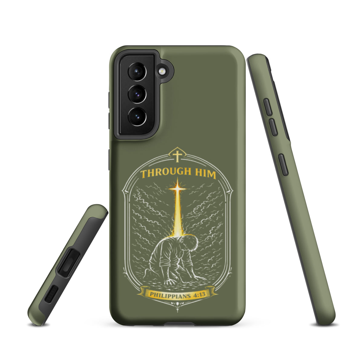 Through Him Men's Samsung Tough Case - Samsung Galaxy S21 - Front View