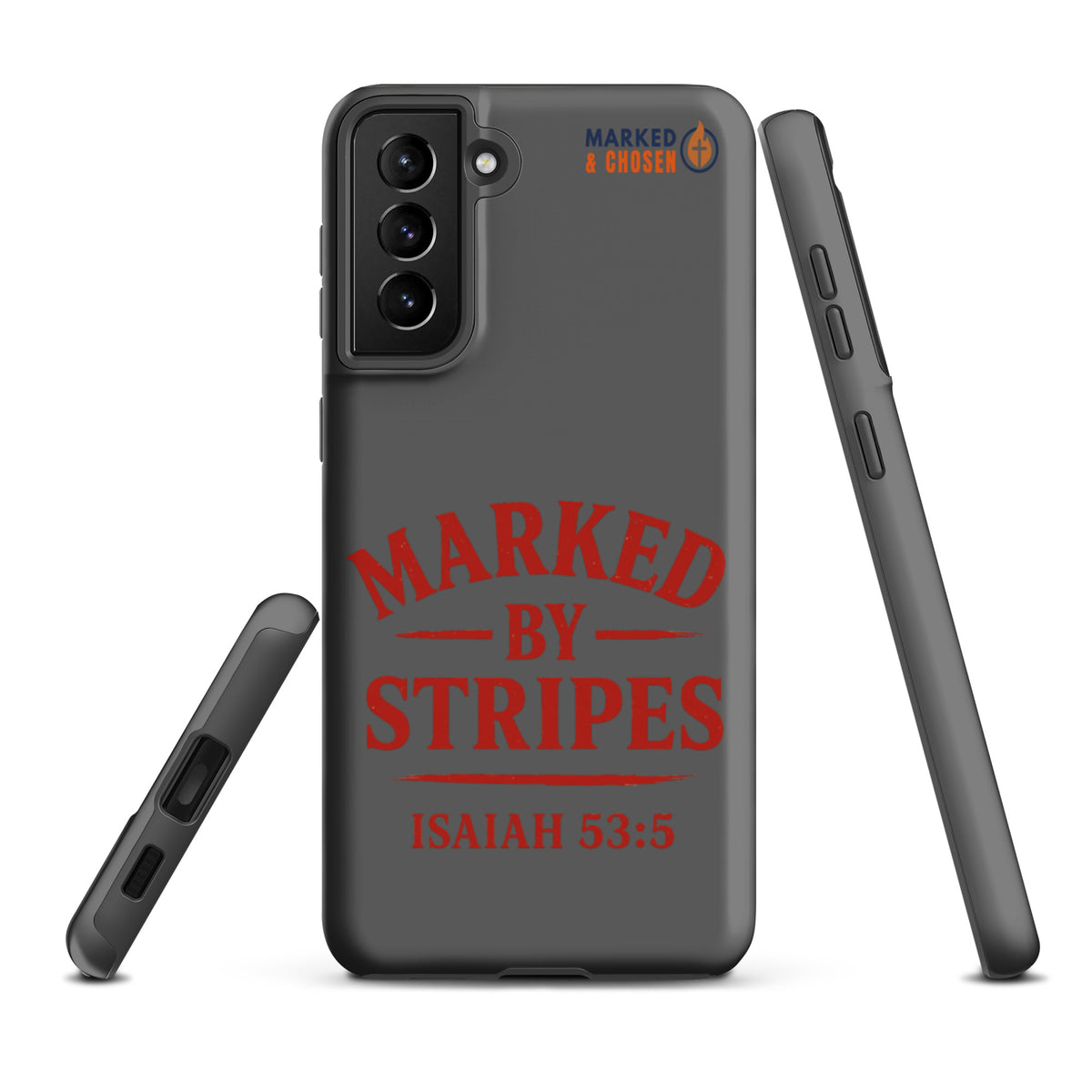 Marked by Stripes Samsung Galaxy Tough Case - Samsung Galaxy S21 Plus - Front View