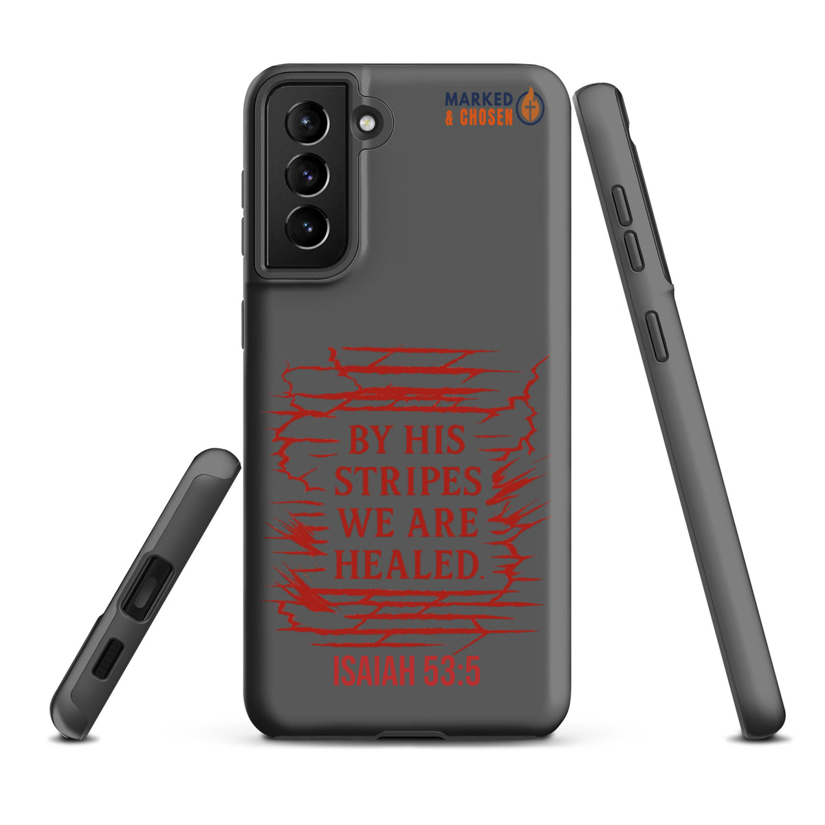 By His Stripes Samsung Galaxy Tough Case - Samsung Galaxy S21 Plus - Front View