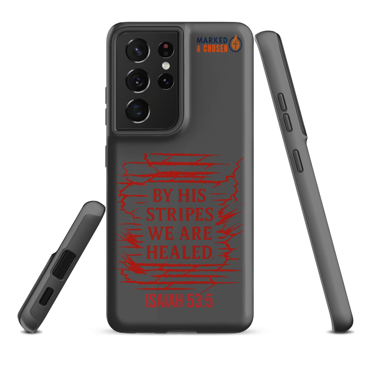 By His Stripes Samsung Galaxy Tough Case - Samsung Galaxy S21 Ultra - Front View