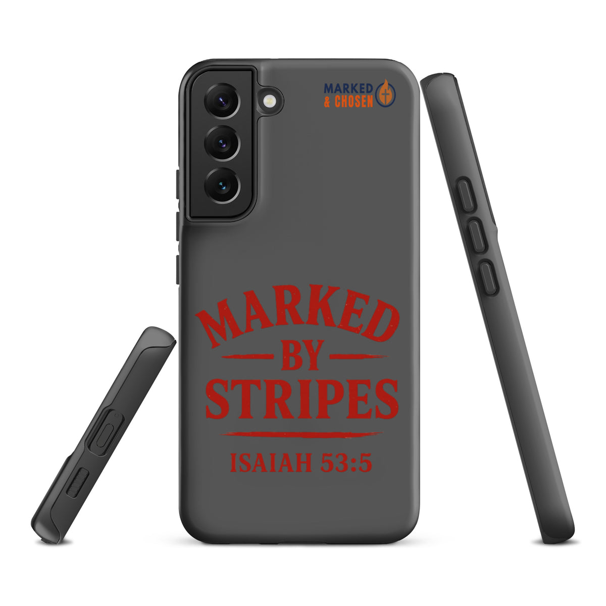 Marked by Stripes Samsung Galaxy Tough Case - Samsung Galaxy S22 Plus - Front View