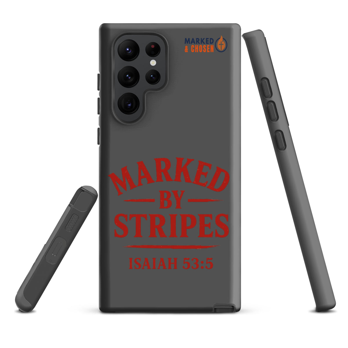 Marked by Stripes Samsung Galaxy Tough Case - Samsung Galaxy S22 Ultra - Front View