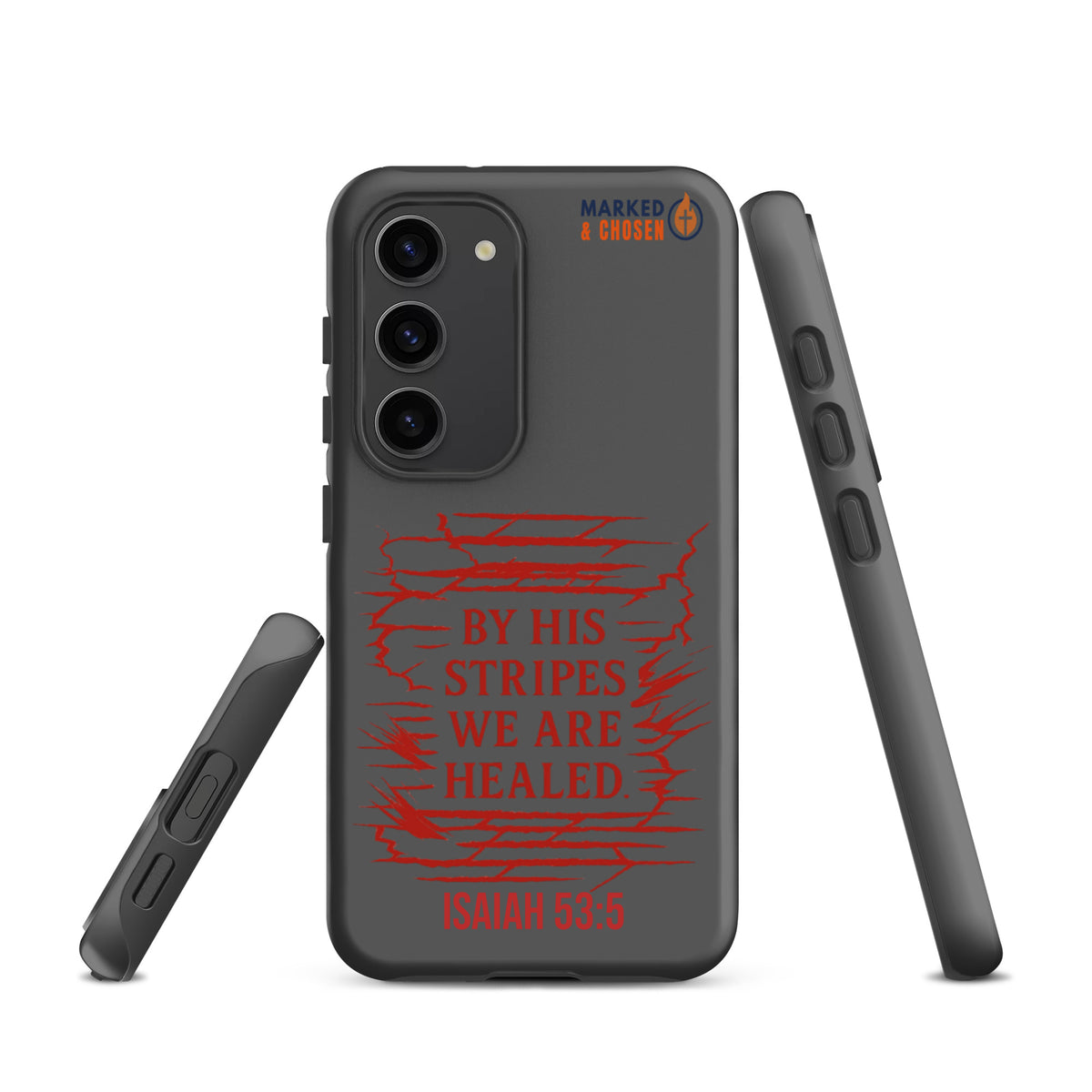 By His Stripes Samsung Galaxy Tough Case - Samsung Galaxy S23 - Front View