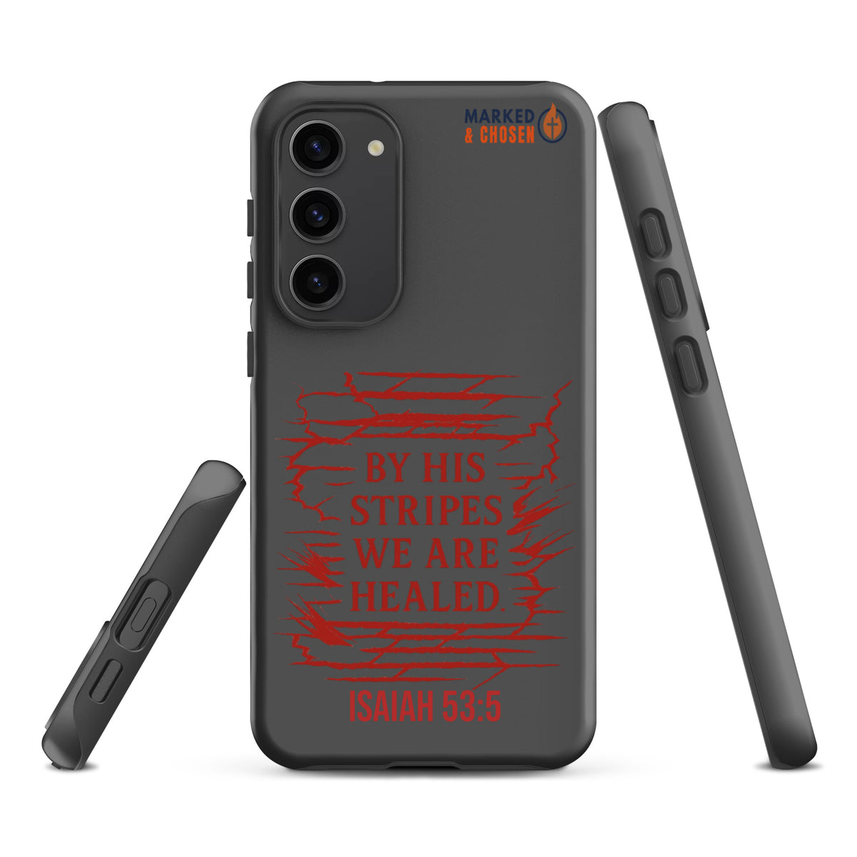 By His Stripes Samsung Galaxy Tough Case - Samsung Galaxy S23 Plus - Front View