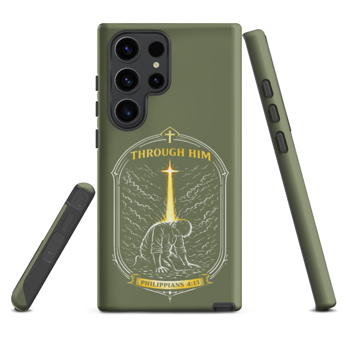 Through Him Men's Samsung Tough Case - Samsung Galaxy S23 Ultra - Front View