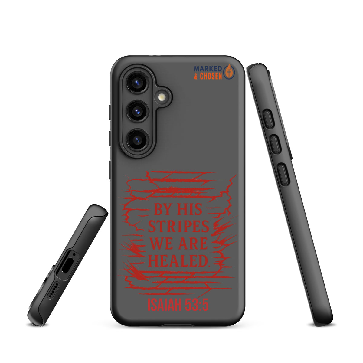 By His Stripes Samsung Galaxy Tough Case - Samsung Galaxy S24 - Front View