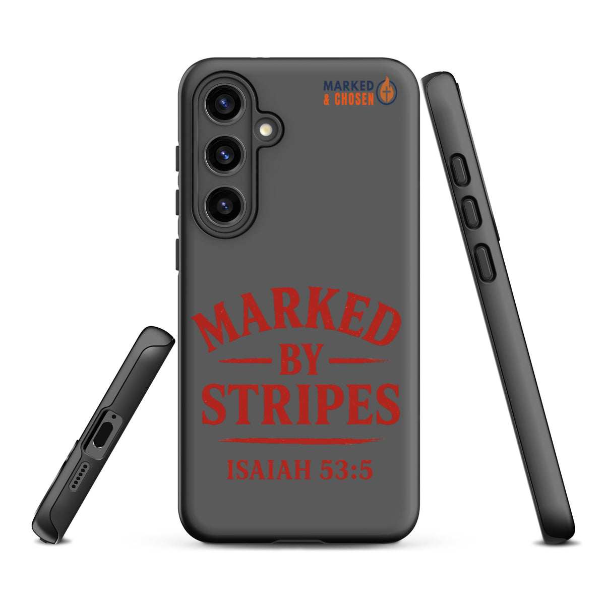 Marked by Stripes Samsung Galaxy Tough Case - Samsung Galaxy S24 Plus - Front View