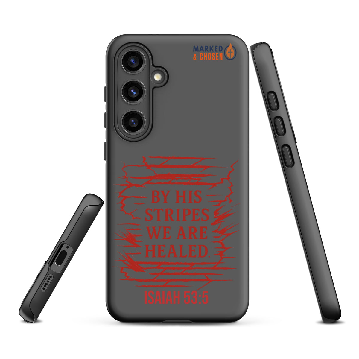 By His Stripes Samsung Galaxy Tough Case - Samsung Galaxy S24 Plus - Front View
