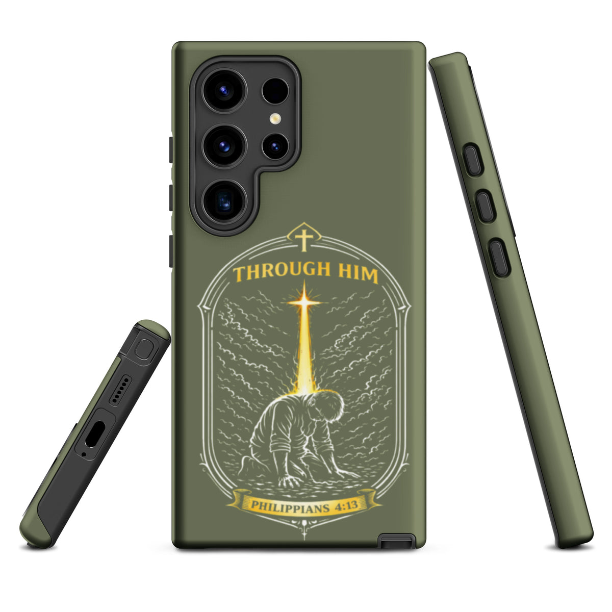 Through Him Men's Samsung Tough Case - Samsung Galaxy S24 Ultra - Front View