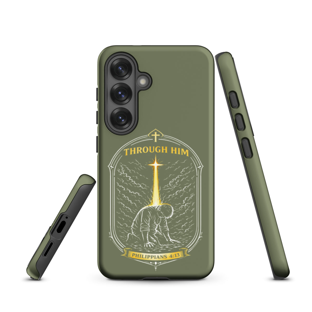 Through Him Men's Samsung Tough Case - Samsung Galaxy S25 - Front View