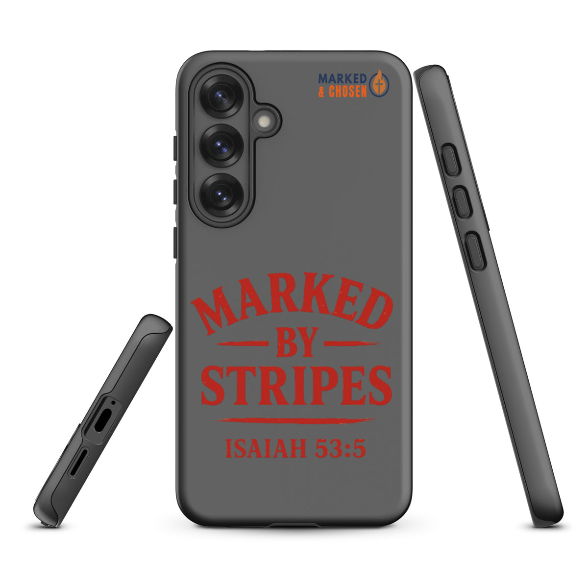 Marked by Stripes Samsung Galaxy Tough Case - Samsung Galaxy S25 Plus - Front View