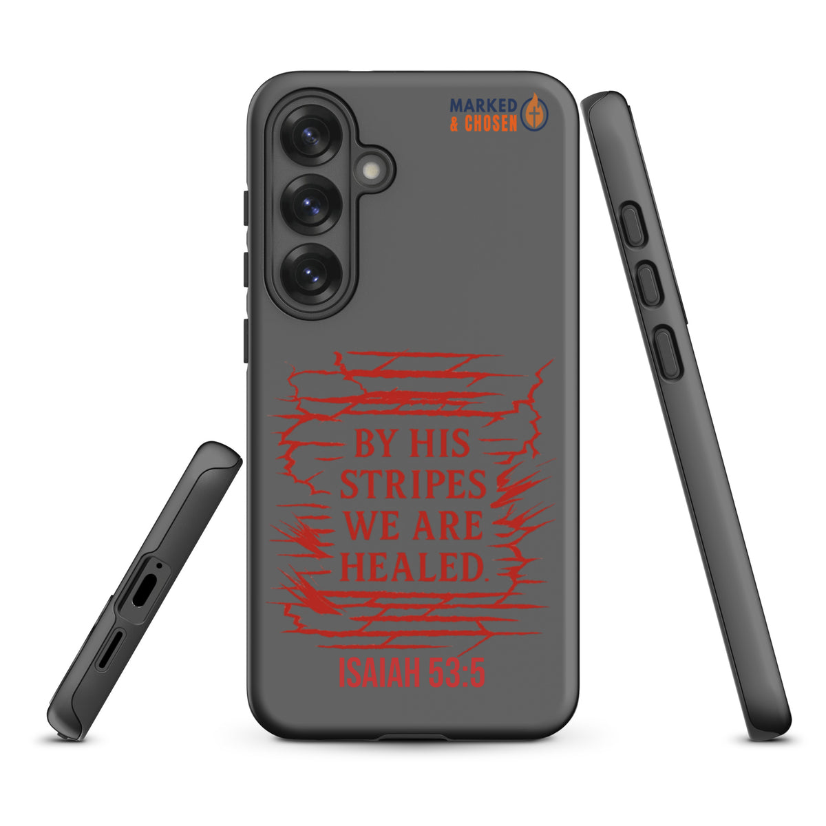 By His Stripes Samsung Galaxy Tough Case - Samsung Galaxy S25 Plus - Front View