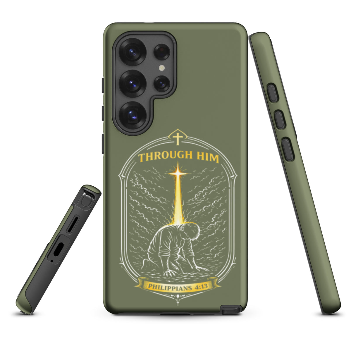 Through Him Men's Samsung Tough Case - Samsung Galaxy S25 Ultra - Front View