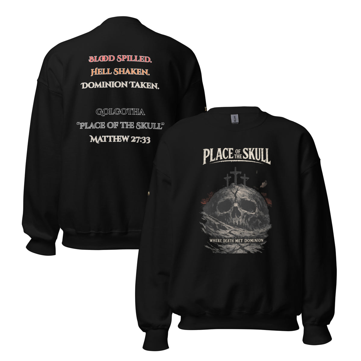 Place of the Skull Sweatshirt - Black - Front and Back View