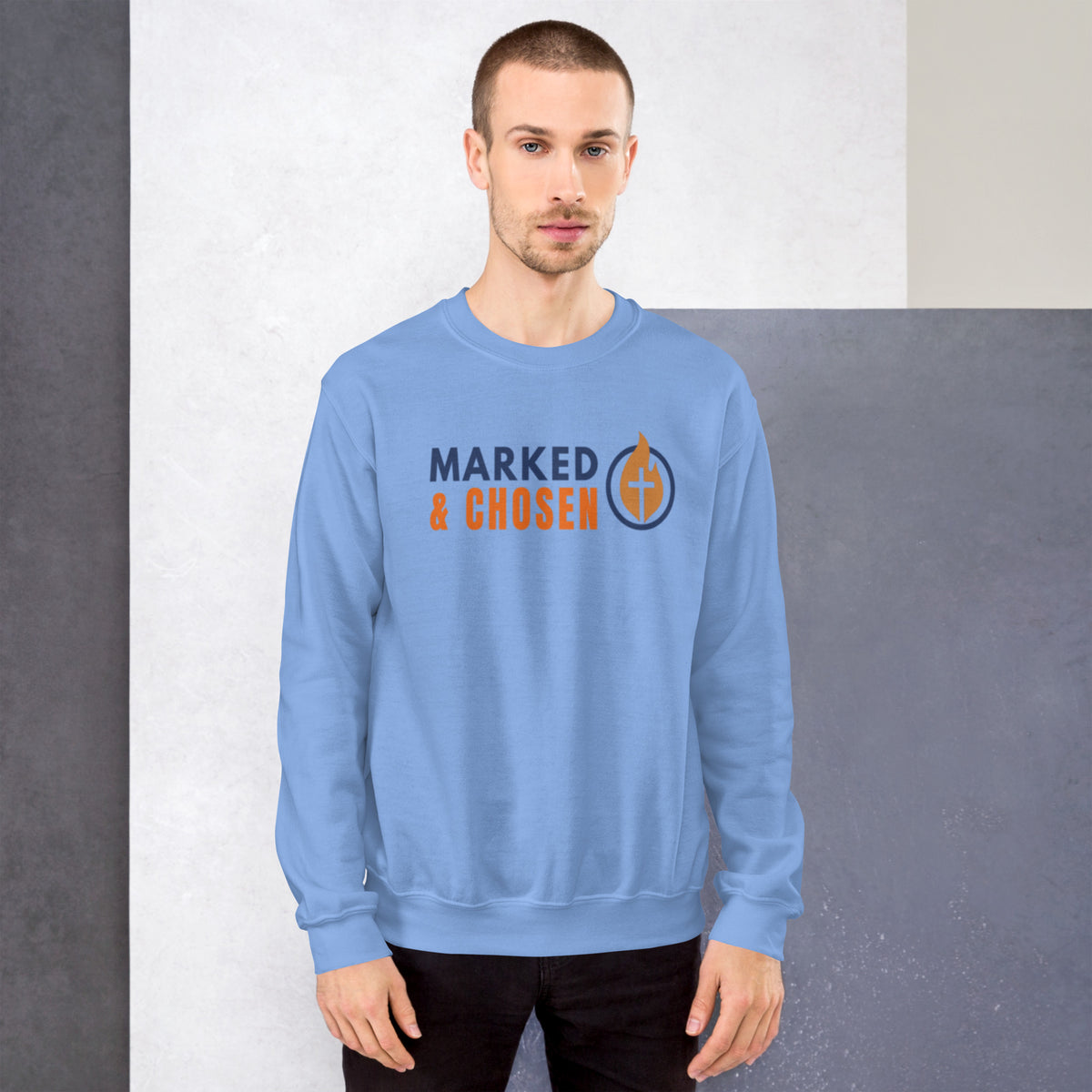 Marked & Chosen Sweatshirt - Carolina Blue - Front View