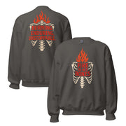 Fire in My Bones Sweatshirt - Charcoal - Front and Back View