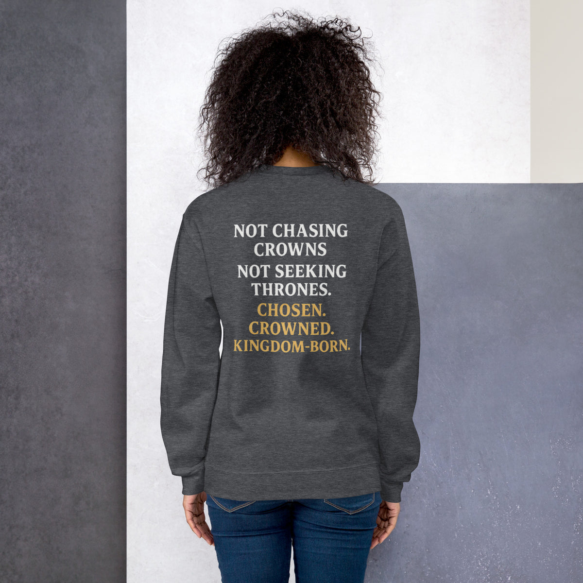 Royalty Sweatshirt - Dark Heather - Back View