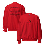 Love Like Jesus Sweatshirt - Red - Front and Back View