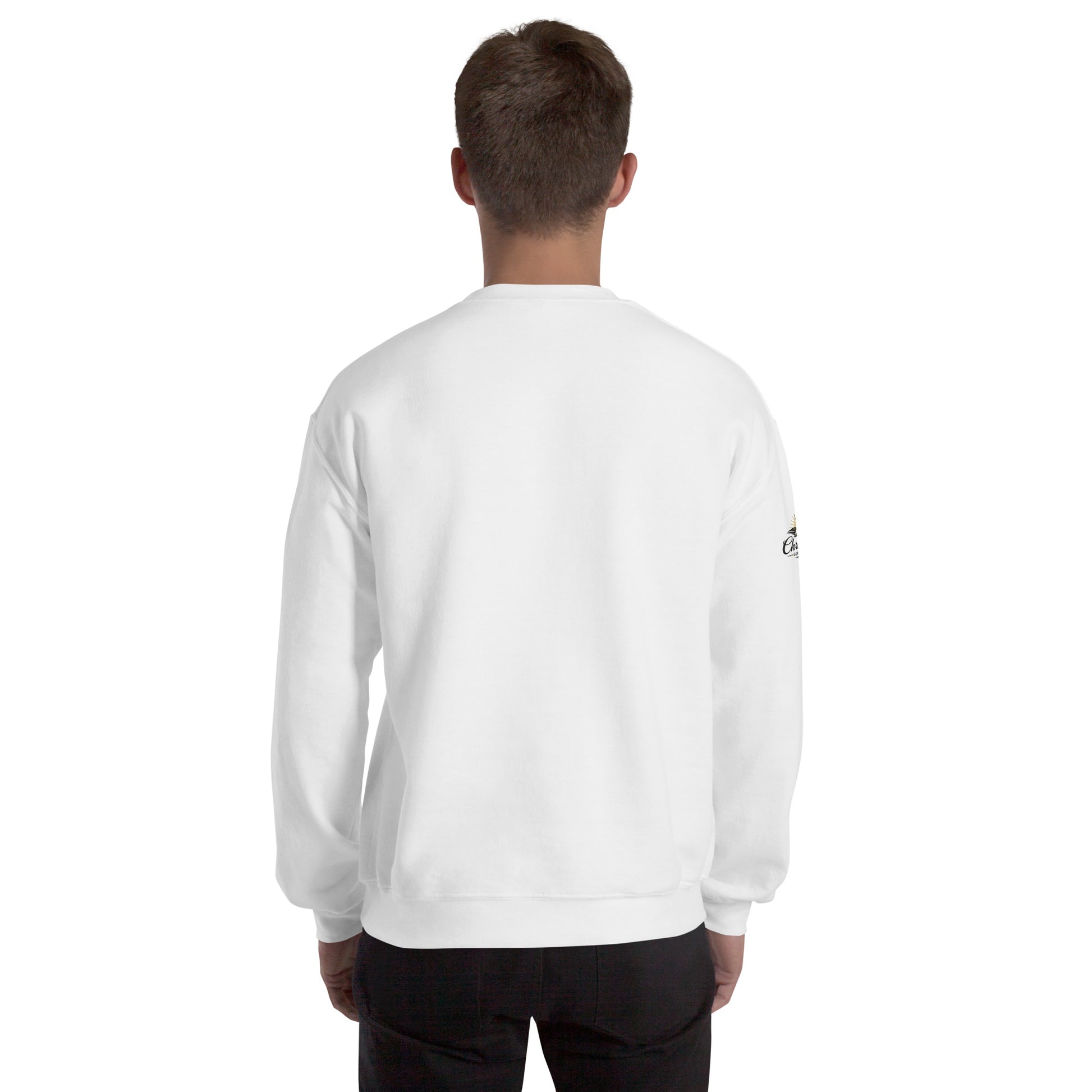 Men's Iron Sharpens Iron Sweatshirt - White - Back View